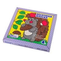 Фреска-картина из песка Десятое королевство "Запасливый ежик", картонная коробка