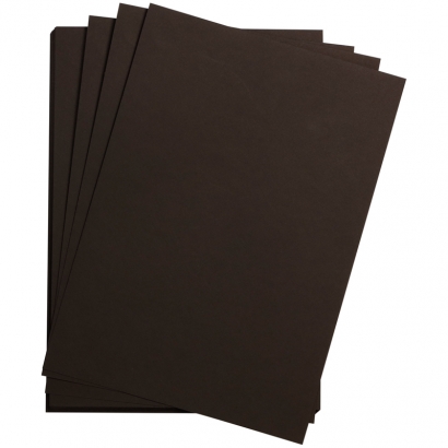 Цветная бумага 500*650мм., Clairefontaine "Etival color", 24л., 160г/м2, черный, легкое зерно, хлопок