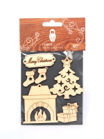 Набор заготовок для декорирования Christmas 5 фанера Timberlicious 10х14 см