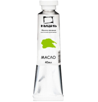 Краска масляная художественная Малевичъ жёлто-зелёная в тубе 40 мл