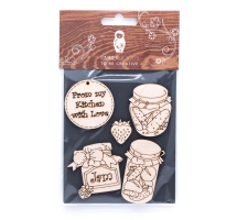 Набор заготовок для декорирования Cooking 1 фанера Timberlicious 10х14 см