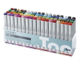 Copic Classic 72 А набор спиртовых маркеров для рисования с двумя перьями в кейсе