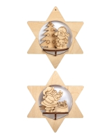 Набор заготовок для декорирования Новогодние подвески объемные Timberlicious 12х11х4 см