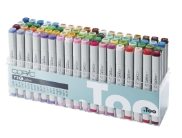 Copic Classic 72 C набор спиртовых маркеров для рисования с двумя перьями в кейсе