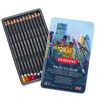 Набор цветных карандашей Procolour 12 цветов в металлической упаковке
