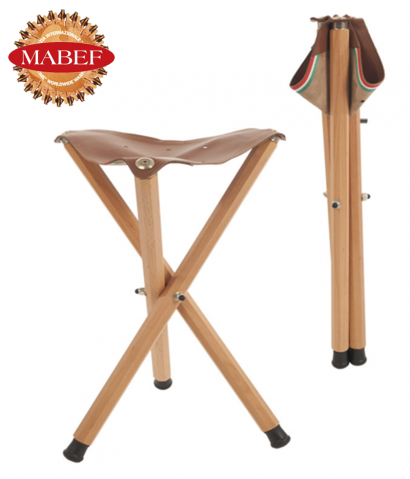 Стул Mabef M/39 для художника складной с кожаным сиденьем из бука