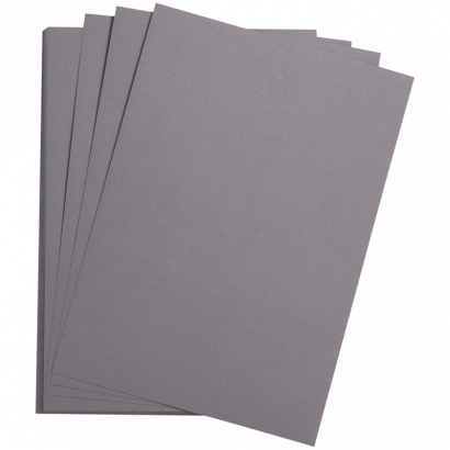 Цветная бумага 500*650мм., Clairefontaine "Etival color", 24л., 160г/м2,темно-серый, легкое зерно, хлопок