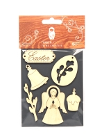Набор заготовок для декорирования Easter 11 фанера Timberlicious 10х14 см