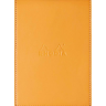 Блокнот оранжевый в клетку Rhodia ePURE кожаная обложка А5 / 80 листов / 80 гм купить в художественном магазине Альберт Мольберт