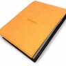 Блокнот оранжевый в клетку Rhodia ePURE кожаная обложка А5 / 80 листов / 80 гм купить в художественном магазине Альберт Мольберт