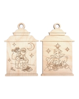 Набор заготовок для декорирования Панно новогодние с выжигом Timberlicious 13х20 см