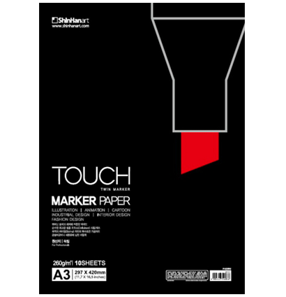 Альбом Touch Marker Pad с пропиткой для маркеров A4 / 10 листов / 260 гм