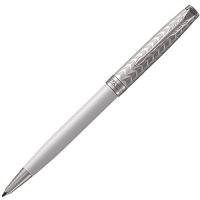 Ручка шариковая Parker Sonnet Metal&Pearl CT 1 мм черные чернила, подарочная упаковка