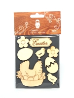 Набор заготовок для декорирования Easter 3 фанера Timberlicious 10х14 см