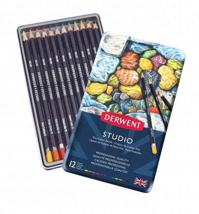 Набор цветных карандашей Studio 12 цветов в металлической упаковке