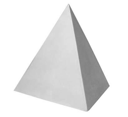 Гипс "Тетраэдр" геометрическая фигура для академического рисунка 15 см