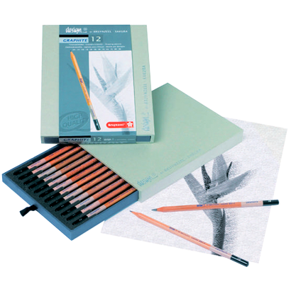 Набор чернографитных карандашей Bruynzeel Design 12 штук в подарочной упаковке