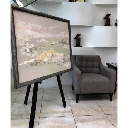 Мольберт выставочный минималистичный черный Vaclav