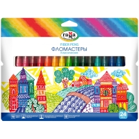 Фломастеры Гамма "Классические", 24цв., смываемые, картон, европодвес