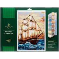 Картина по номерам Greenwich Line "Парусник" A3, с акриловыми красками, картон, европодвес