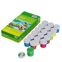 Гуашь Гамма "Пчелка" набор красок 18 цветов в банках 20 мл