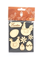 Набор заготовок для декорирования Easter 8 фанера Timberlicious 10х14 см