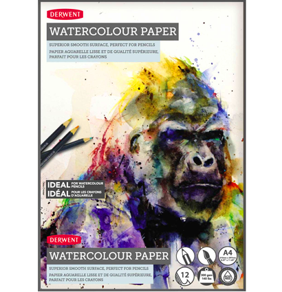 Альбом Derwent Watercolour Paper для акварели А4 / 12 листов / 300 гм