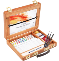 Набор акварельных красок Winsor&Newton Professional Bamboo Box в тубах 8 мл 12 цветов с аксессуарами
