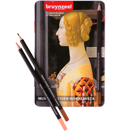 Набор цветных карандашей Bruynzeel Thyssen Портрет Джованны Торнабуони 12 цветов  в пенале