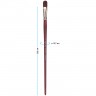Кисть художественная синтетика бордовая Гамма "Вернисаж" плоскоовальная длинная ручка №14