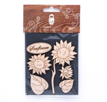 Набор заготовок для декорирования Flowers 10 фанера Timberlicious 10х14 см