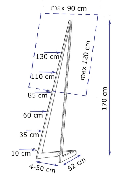 Мольберт напольный выставочный минималистичный белый Etien White