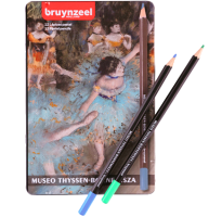 Набор пастельных карандашей Bruynzeel Thyssen Танцовщица в зеленом 12 цветов в пенале