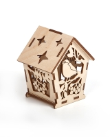 Заготовка для декорирования Фонарик Снегирь на рябине Timberlicious 8,5х7х10 см