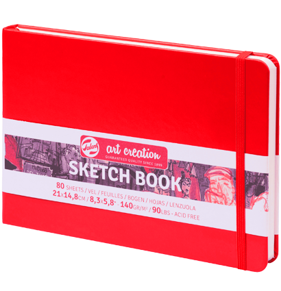 Скетчбук Art Creation Sketchbook Royal Talens горизонтальный красный А5 / 80 листов / 140 гм