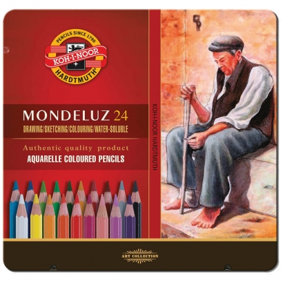Карандаши акварельные Koh-I-Noor "Mondeluz" набор в пенале 24 цвета