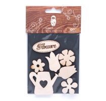 Набор заготовок для декорирования Flowers 12 фанера Timberlicious 10х14 см
