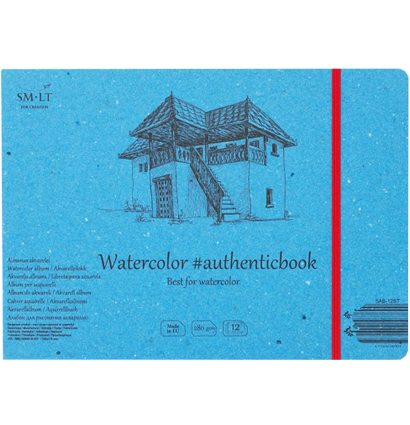 Скетчбук SMLT Watercolor Authentic Book для акварели 24x18 см / 12 листов / 280 гм