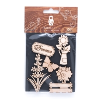 Набор заготовок для декорирования Flowers 13 фанера Timberlicious 10х14 см