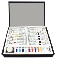 Набор масляных красок Малевичъ Профи 14 цветов в тубах по 40 мл, кисти, маслёнка и разбавитель