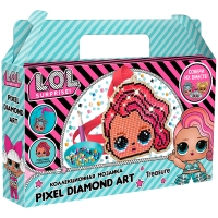 Аппликация-магнит из алмазной мозаики LOL surprise "Treasure", 10,61*10,95 см