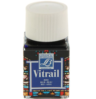 Витражная краска по стеклу Vitrail банка №25 Синий 50 мл