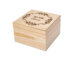 Шкатулка заготовка для декорирования вид 2 Timberlicious 15х15 см