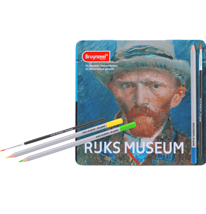 Набор акварельных карандашей Bruynzeel Rijks Museum Автопортрет Ван Гог 24 цвета в пенале