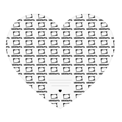 Холст на картоне в форме серца Малевичъ 40х35 см / мелкое зерно / 100% хлопок