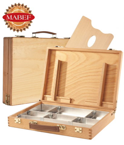 Этюдный ящик для красок Mabef M/101 25x35 см с палитрой для художников