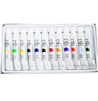 Набор акриловых красок Малевичъ 12 цветов тубы 20 мл в картонной упаковке
