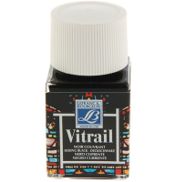 Витражная краска по стеклу Vitrail банка №267 Черный 50 мл