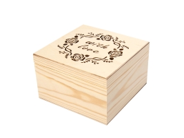 Шкатулка заготовка для декорирования вид 4 Timberlicious 15х15 см