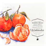 Бумага для акварели White Swan Малевичъ torchon склейка 19х17 см / 20 листов / 250 гм